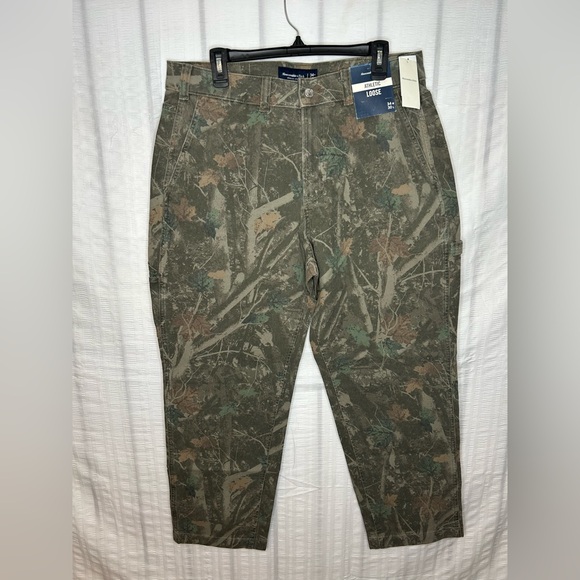 NWT Abercrombie Fitch Camo Pants Mens Size 36x28 Athletic Loose